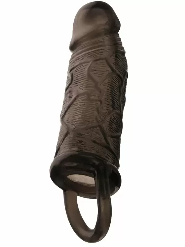 Реалистичная увеличивающая насадка TOYFA XLover с подхватом мошонки – серый