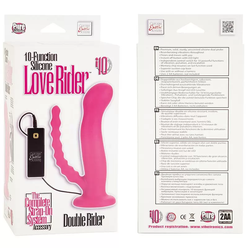 Двухголовый фаллоимитатор Double Rider с вибрацией