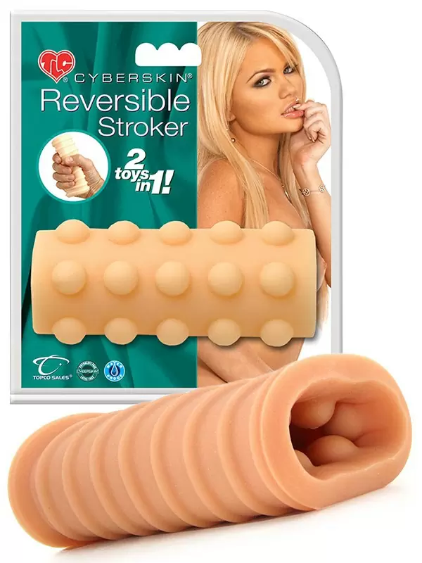 Насадка-мастурбатор TLC CyberSkin Reversible Stroker – телесная