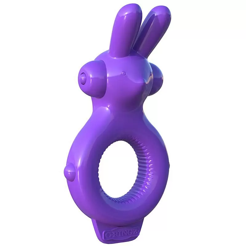 Эрекционное кольцо Ultimate Rabbit Ring с вибрацией – фиолетовый