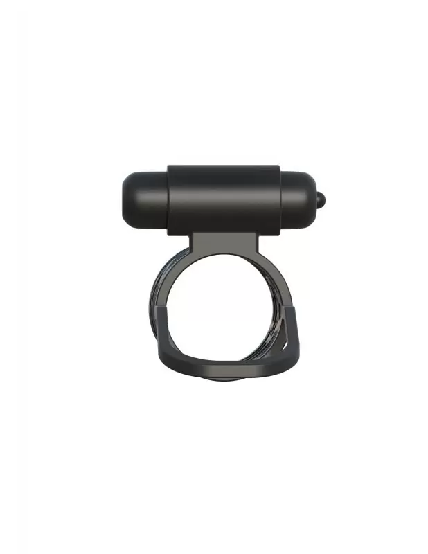 Эрекционная сетка с вибрацией Thick Dick Silicone Vibrating Cage – черный