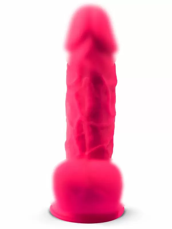 Реалистичный фаллоимитатор SILEXD Model 1, с мошонкой, 21,5 см, фуксия