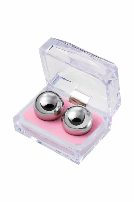 Металлические вагинальные шарики TOYFA диаметром 2,5 см - серебристый