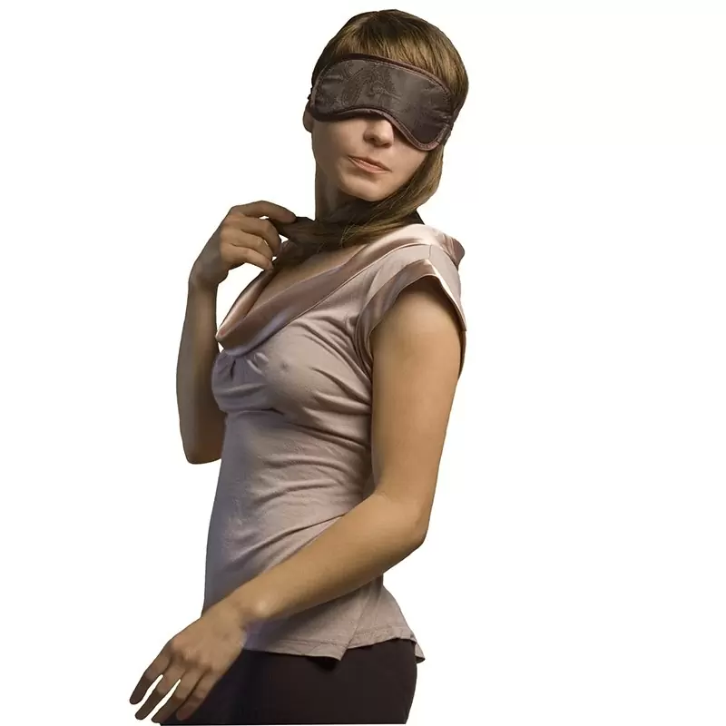 Маска на глаза Турецкие огурцы - коричневая