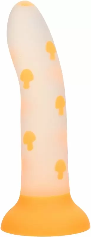 Светящийся фаллоимитатор California Exotic Novelties Glow Stick Mushroom, 15,2 см, силикон, белый с желтым