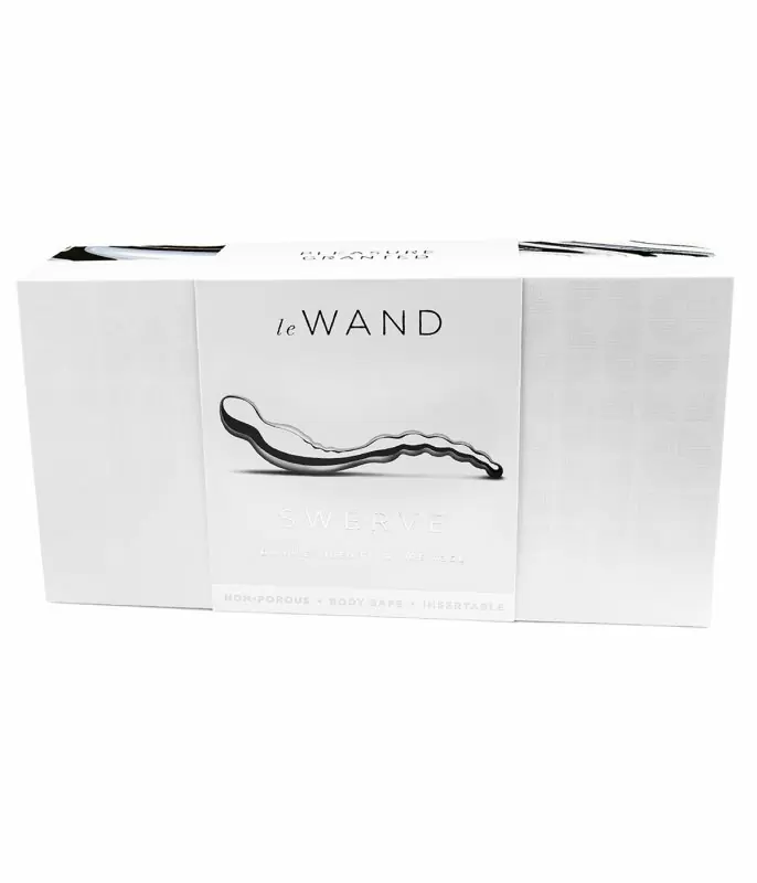 Двусторонний фаллоимитатор le WAND Swerve, 20 см, металл, серебристый