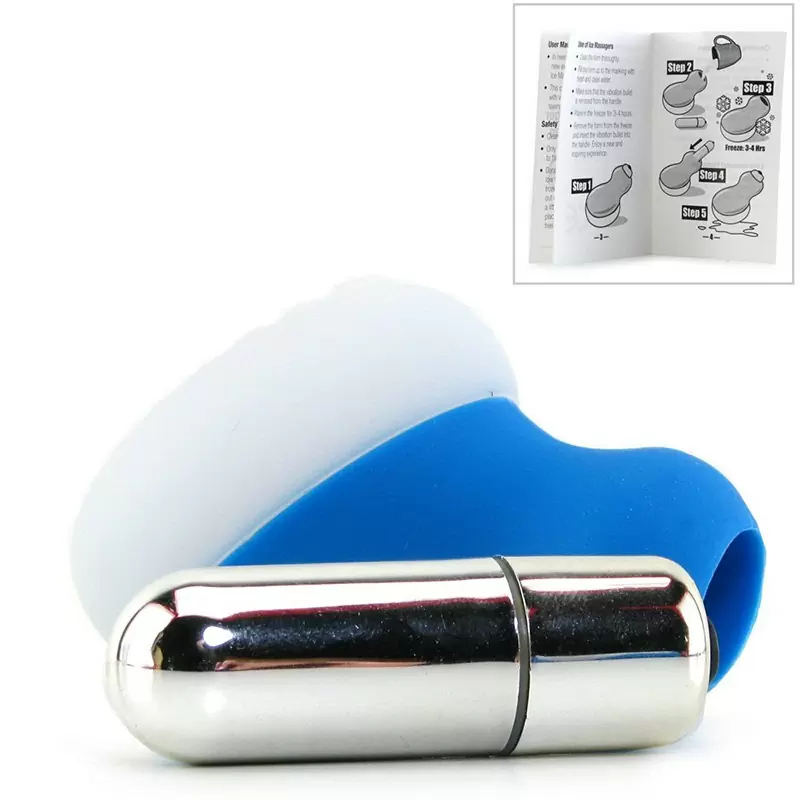 Мини-вибратор с охлаждающим эффектом Posh Silicone Ice Massager Tease – синий