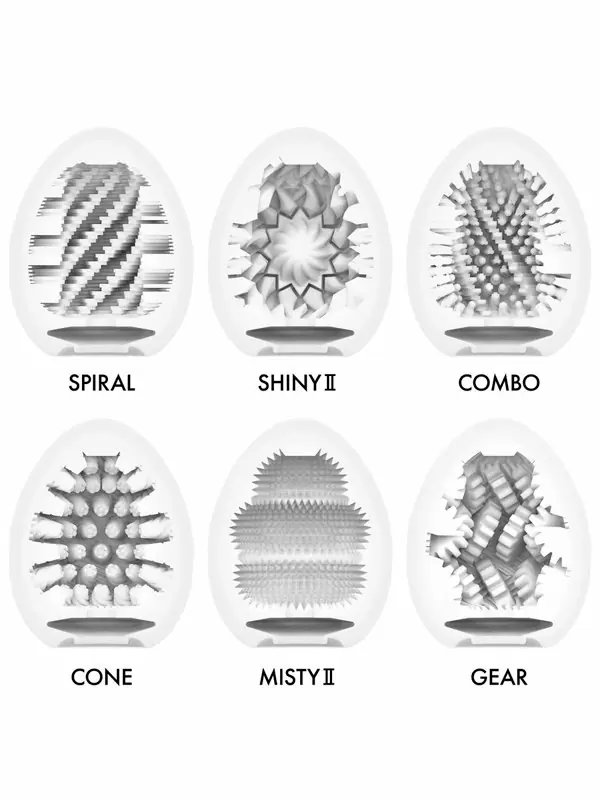 Набор компактных мастурбаторов Tenga Egg Variety Pack V, 6,1 см, ТПЭ, белый