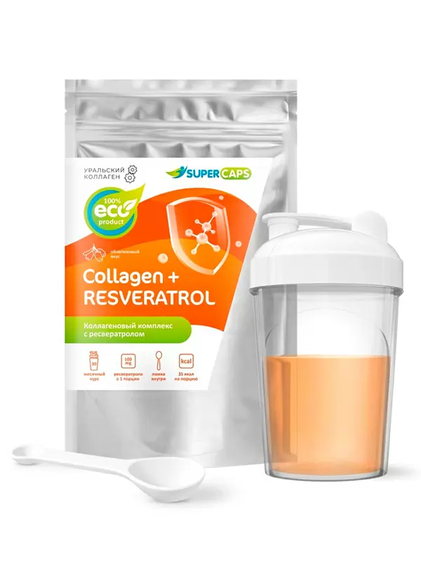 Натуральный коллаген GYMforce, с ресвератролом, 150 гр