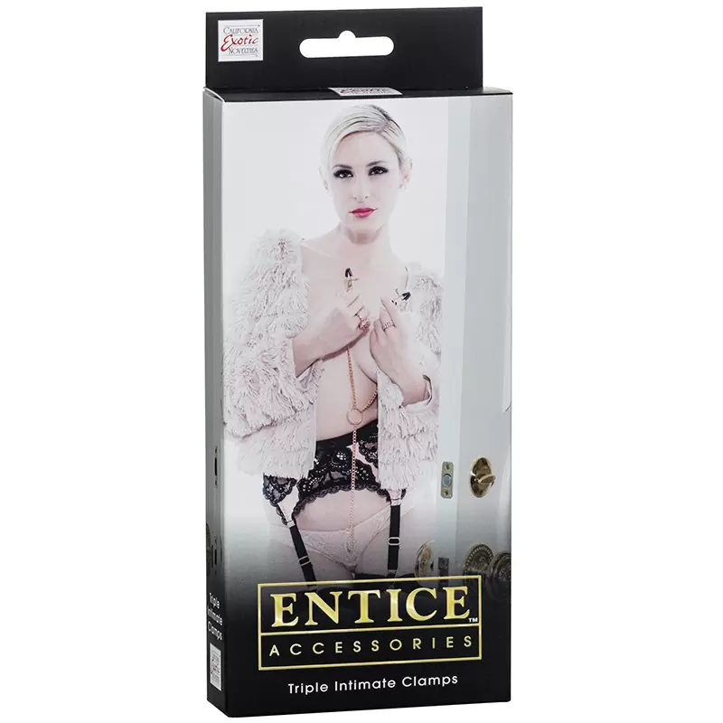 Зажимы для сосков и половых губ с цепью Entice Triple Intimate Clamps