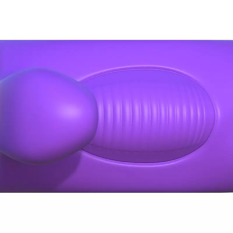 Эрекционное кольцо-насадка Ultimate Couples Cage с вибрацией – фиолетовый