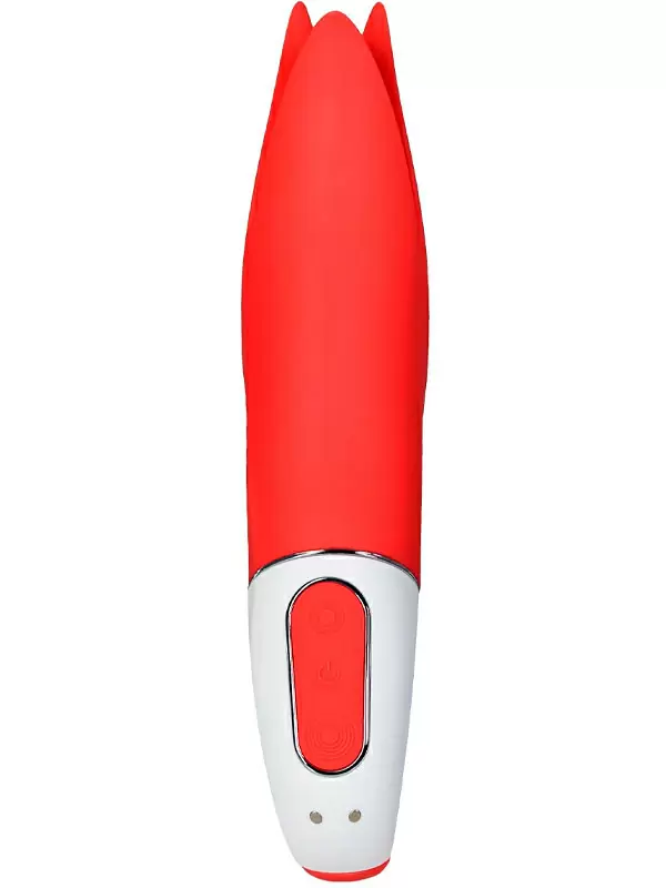 Элегантный стимулятор клитора Satisfyer Vibes Power Flower, с головкой-лепестками, 12 режимов, красный