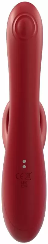 Инновационный вибратор-кролик Amovibe Trio Bliss, 25 см, 10 режимов, силикон, красный 