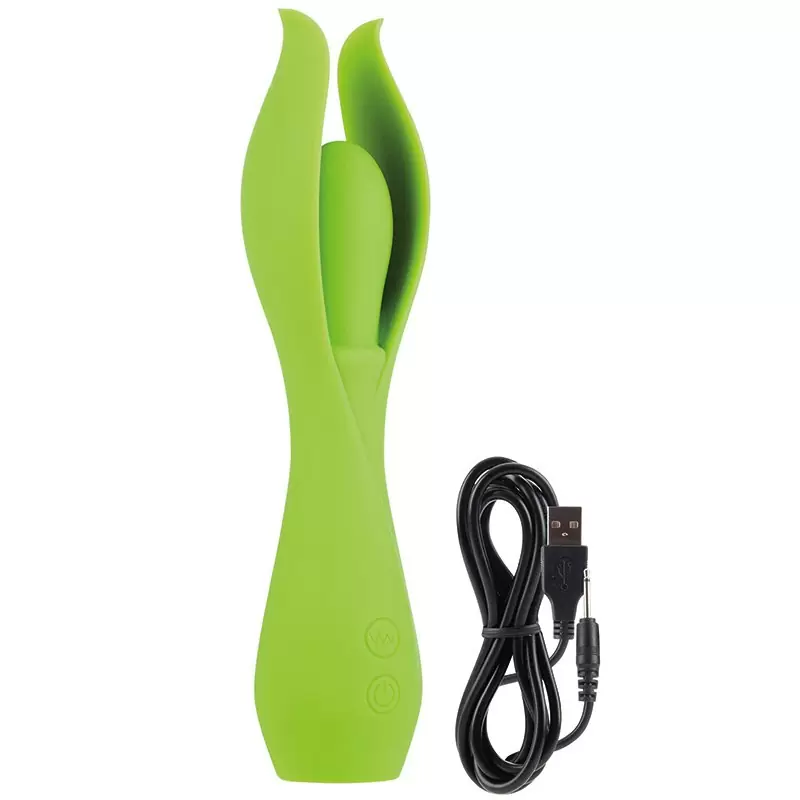Вибромассажер с лепестками Lust by Jopen L5 – зеленый