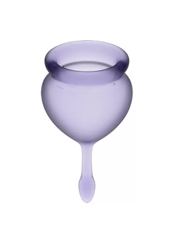 Набор менструальных чаш Satisfyer Feel good Menstrual Cup, 15 и 20 мл, силикон, фиолетовый