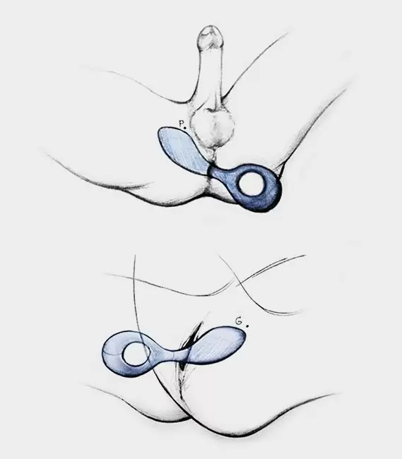 Анатомический вибромассажер G-pop для стимуляции G-точки - синий