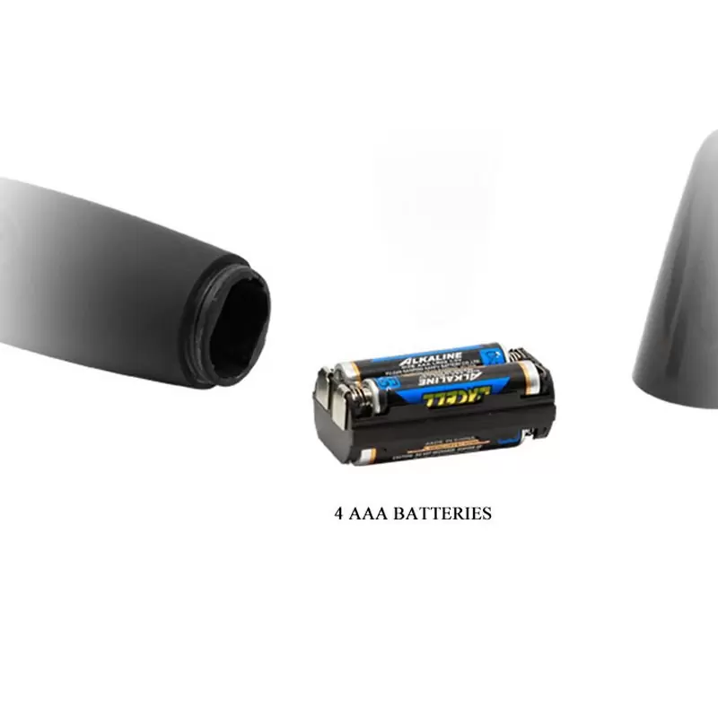 Вибратор с гибкой головкой Sensual Massager со сменной насадкой – черный