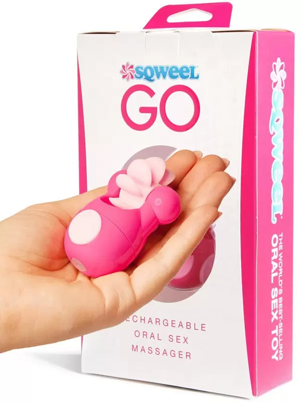 Перезаряжаемый стимулятор Sqweel Go для орального секса - Pink