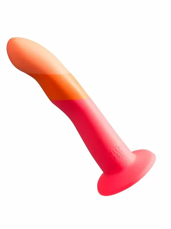 Изогнутый фаллоимитатор Romp Dizi, 18 см, силикон, оранжевый