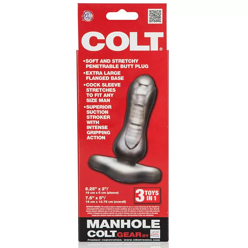 Анальная пробка Colt Manhole – серая