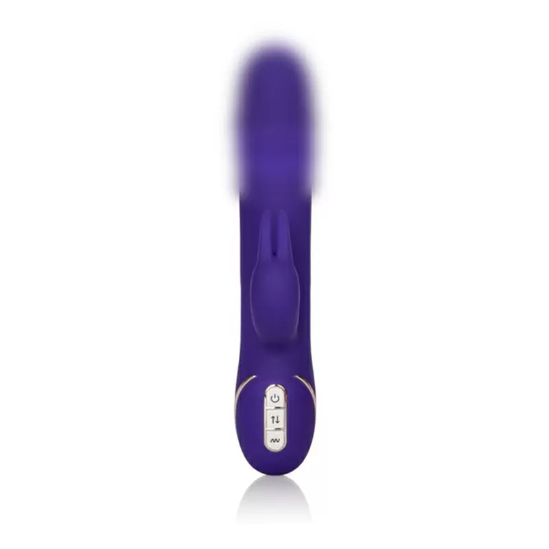Вибратор с ребристой головкой Calexotics Jack Rabbit Signature Silicone Thrusting Rabbit