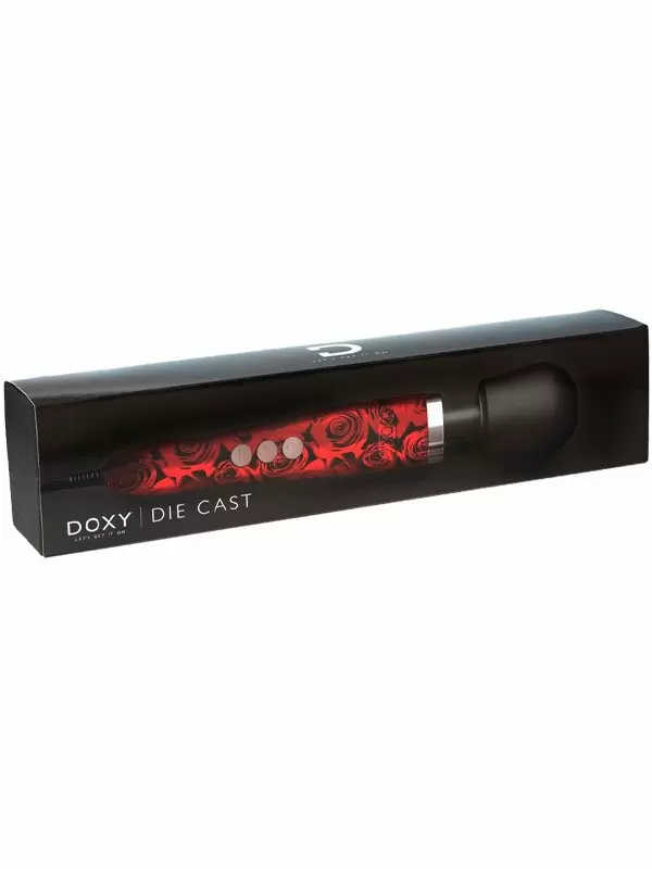 Мощный вибратор Doxy Die Cast, 37 см, силикон, принт 