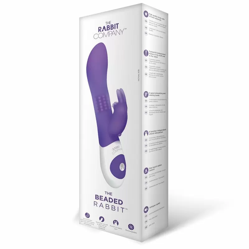 Многофункциональный вибратор с ротацией The Beaded Rabbit - фиолетовый