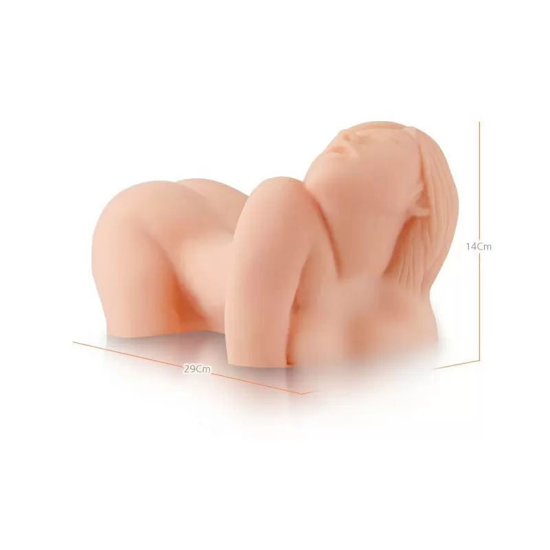 Мастурбатор мини кукла Sarah ротик, вагина и анус с вибрацией – телесный