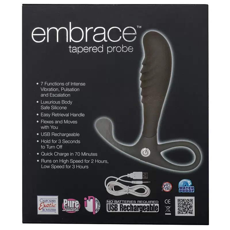 Стимулятор простаты Embrace Tapered Probe перезаряжаемый – серый