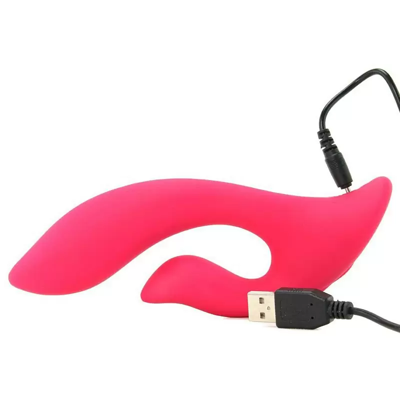 Вибромассажер со стимулятором клитора Silhouette S16 перезаряжаемый – красный