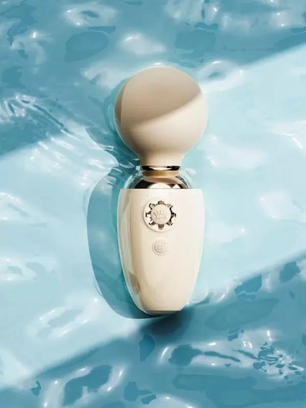 Компактный вибратор Zalo AVA, с функцией нагрева, 8,9 см, силикон, бежевый