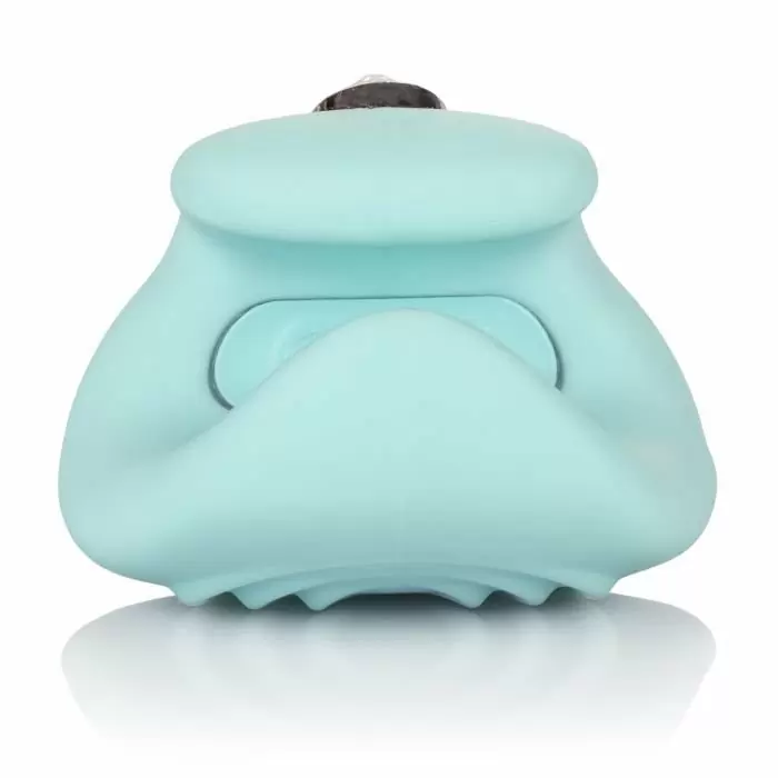 Элегантный вибромассажёр-кольцо Calexotics Pave Liz - голубой