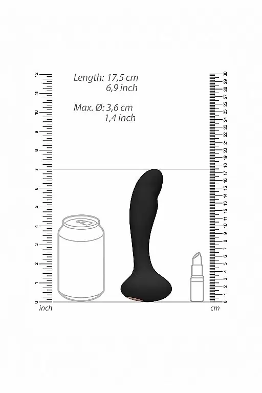 Вибромассажер для точки G или простаты Finesse (черный)