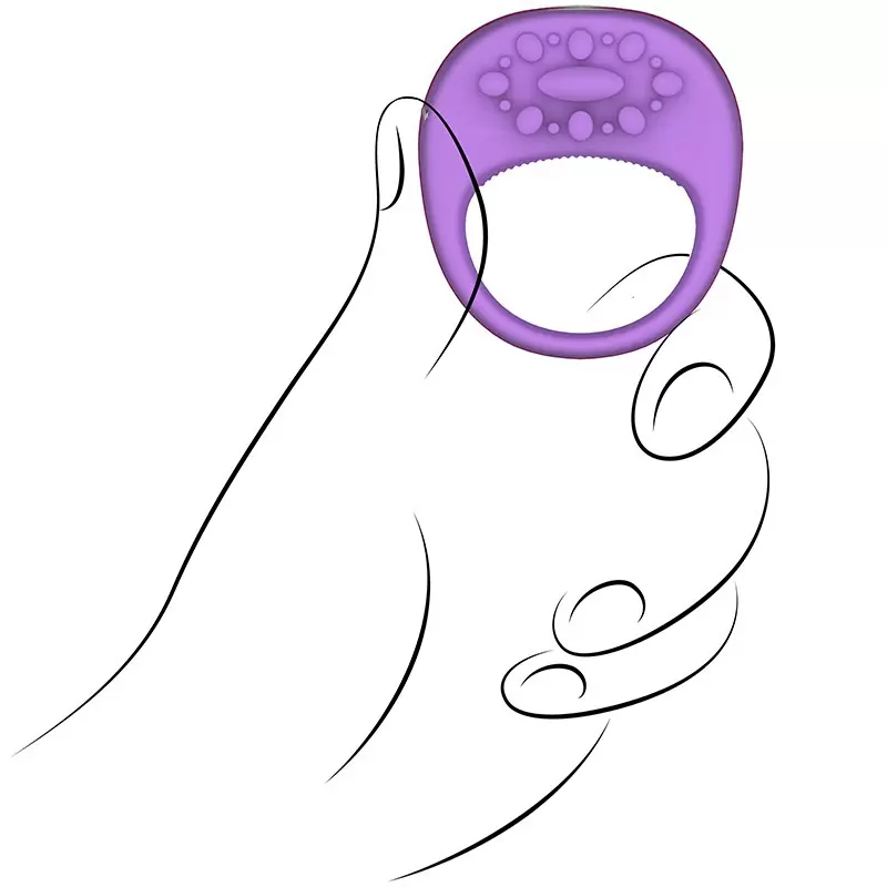 Перезаряжаемое вибро-кольцо Ela – фиолетовое