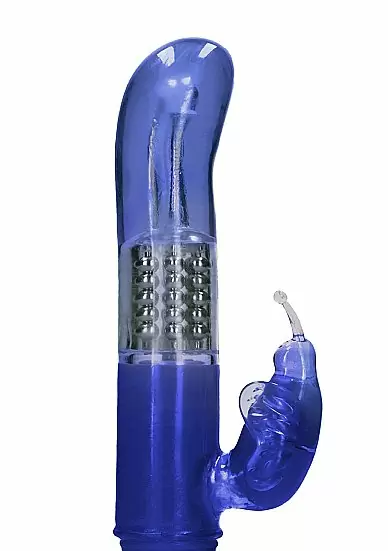 ВИБРАТОР КРОЛИК ROTATING BUTTERFLY - синий