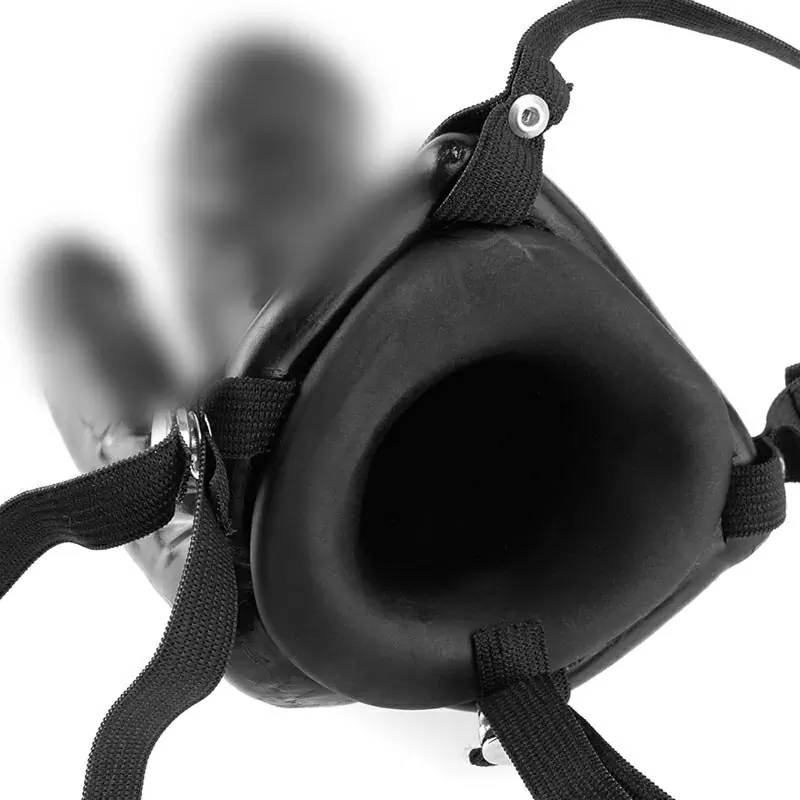 Двойной страпон Double Penetrator Hollow Strap-On – черный	