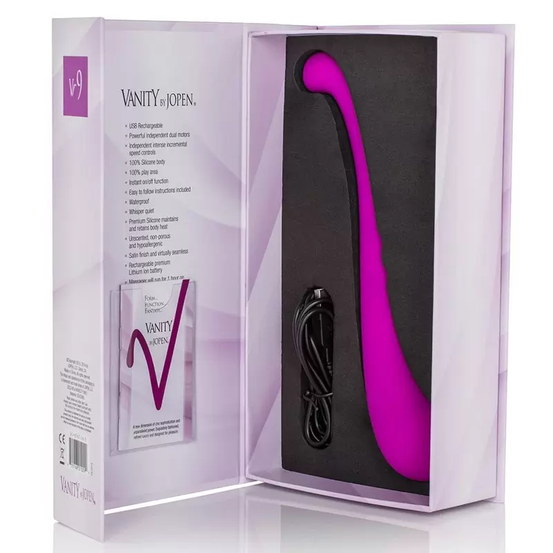 Перезаряжаемый вибромассажер Vanity Vr9 двухсторонний – фиолетовый