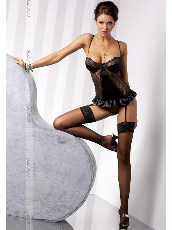 Корсаж и стринги Blanchet – черный, XXL/XXXL