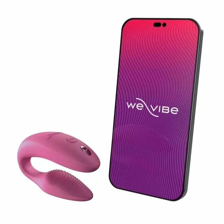 Вибратор для пар We-Vibe Sync 2, с пультом Д/У, 7 см, розовый