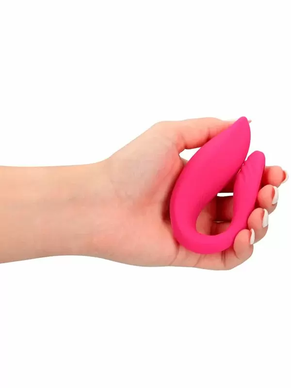 Парный вибратор Couple Toy with Remote Control, с пультом Д/У, 10 см, 10 скоростей, розовый