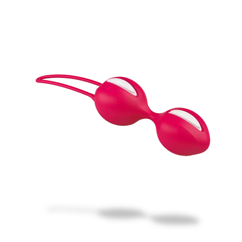 Вагинальные шарики Smartballs Duo с шариком внутри - красный с белым