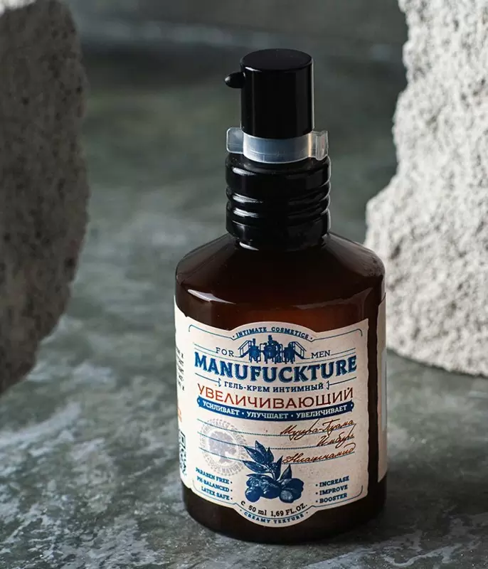 Интимный гель-крем MANUFUCKTURE, с увеличивающим эффектом, 50 мл