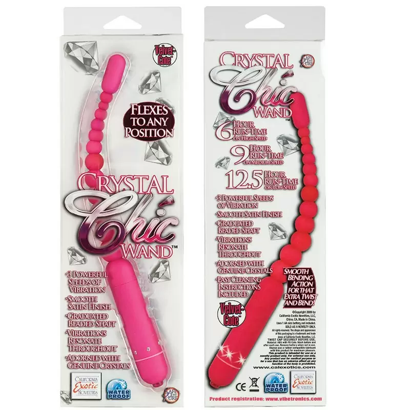 Анальная елочка Crystal Chic Wand с вибрацией – розовый
