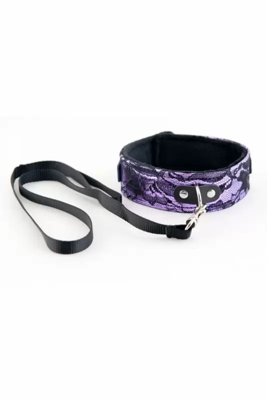 Кружевной ошейник TOYFA Marcus – пурпурный