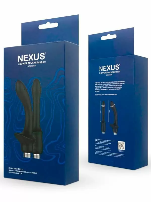 Набор для анального душа Nexus Beginner, 2 насадки, черный | Он и Она 18+
