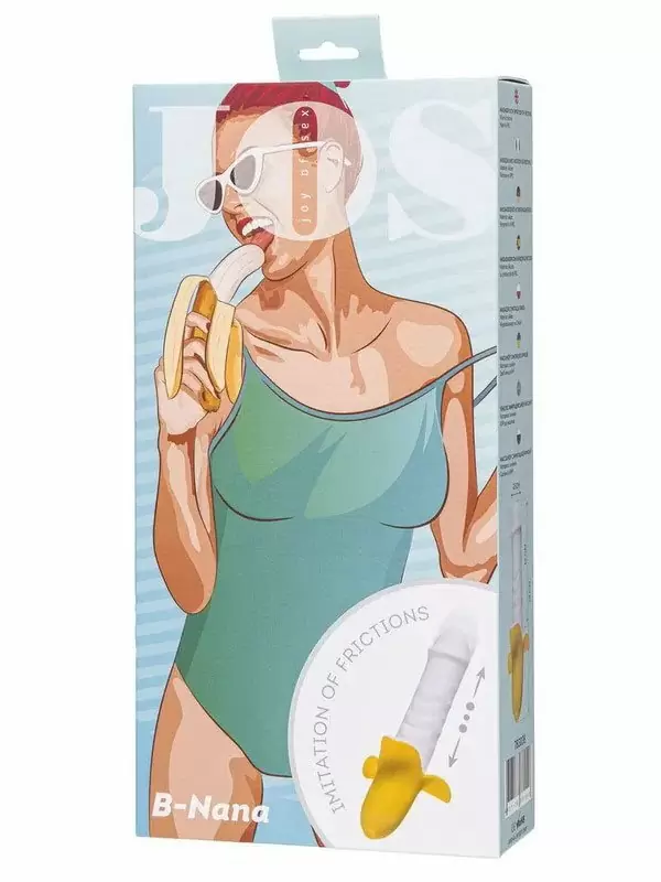 Экзотический вибратор-пульсатор JOS B-nana, с фрикциями, 8 режимов, 19 см