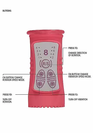 ВИБРАТОР КРОЛИК ROTATING BEETLE - розовый