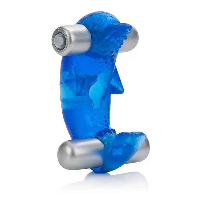 Эрекционное виброкольцо с тройной стимуляцией Couple's Triple Orgasm – синий