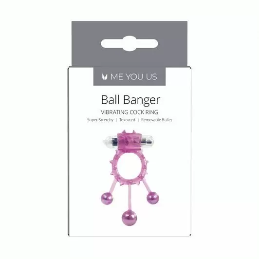 Эрекционное кольцо с вибропулей и металлическими шариками Me You Us Ball Banger Cock Ring P