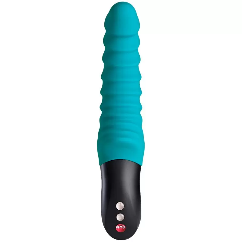 Ребристый пульсатор Stronic Drei, 24 см, 10 режимов, голубой